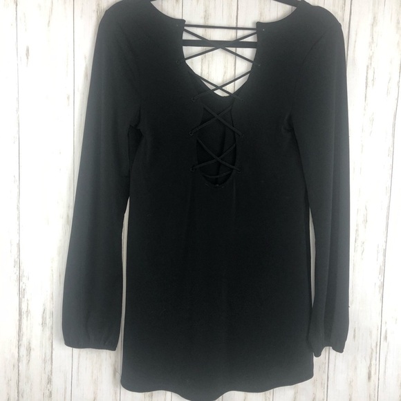Express black lace back top - Picture 2 of 6